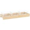Appetizer Tray - DKD HOME DECOR - Multicolor - Bamboo and Glass - 27 X 41 X 34.5 Cm - Rectangular