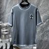 8550 CHROME HEARTS 2025 Летняя новая высококачественная хлопковая футболка с круглым вырезом, свободная, большого размера, для мужчин и женщин, парная футболка