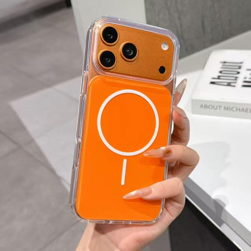 Акриловый магнитный чехол с тонким кольцом для iPhone 17 Pro Max – Новый элегантный дизайн