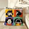 Character MMafalda Cushion Cover Pillow Case Antidustmite Pillowcase Silky Short Plush Sofa Cushion Cover hot