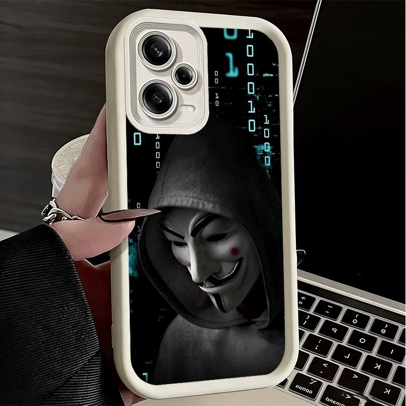 Чехол для телефона Xiaomi Redmi Note 15 14 13 Pro Plus Анонимная V-маска Оболочка 12S 11 11S 11T 5G 14S Мягкий силикон Funda