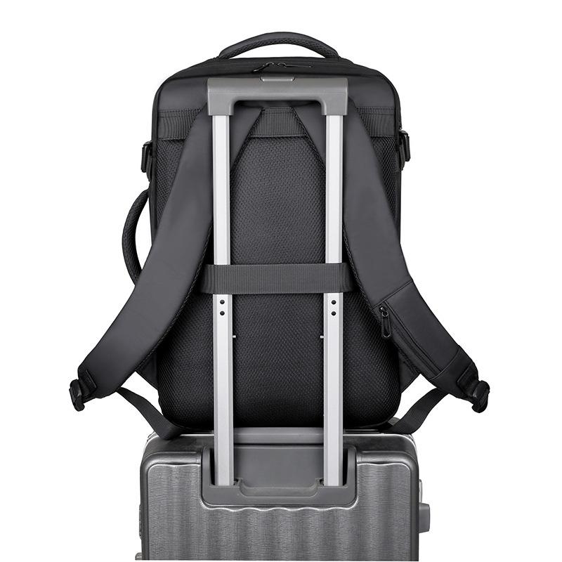 Мужской деловой рюкзак, Рюкзак для ноутбука большой вместимости для поездок на короткие расстояния, Расширяемая многофункциональная дорожная сумка