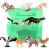 Xd168-D2 Ranch Model Animal Toy Set With Storage Box A Variety Of Farm Animal Model Ornaments