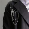 Unisex Clothes Pin Star And Chain Decor Alloy Hip Hop Style Individual Chest Decoration Brooch Party Club Anti-slip Bag Pants Jewelry CLE