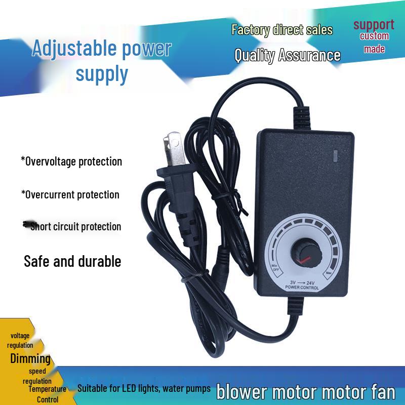 Регулируемый блок питания и адаптер: 3-12В 2А/3А, 9-24В 1А для водяного насоса/вентилятора/воздуходувки, 3-24В 2А