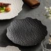 Мелкая тарелка с узором под камень, тарелка для овощей, бытовая керамическая обеденная тарелка, тарелка для салата с ощущением премиальности, креативная посуда