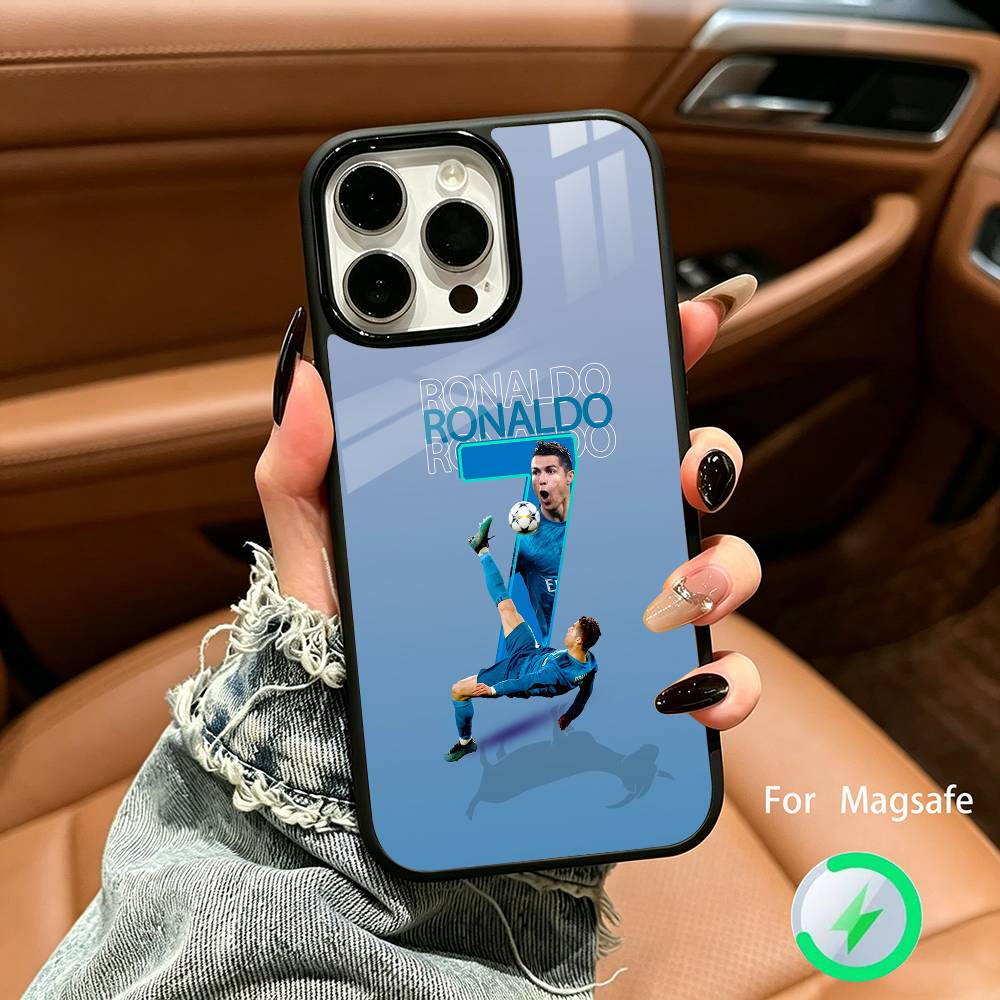 Футбольный чехол для телефона с изображением Роналду №7 Для IPhone17 16 15 14 13 12 11 Pro Max 16/15/14Plus Обложка для беспроводной зарядки Funda
