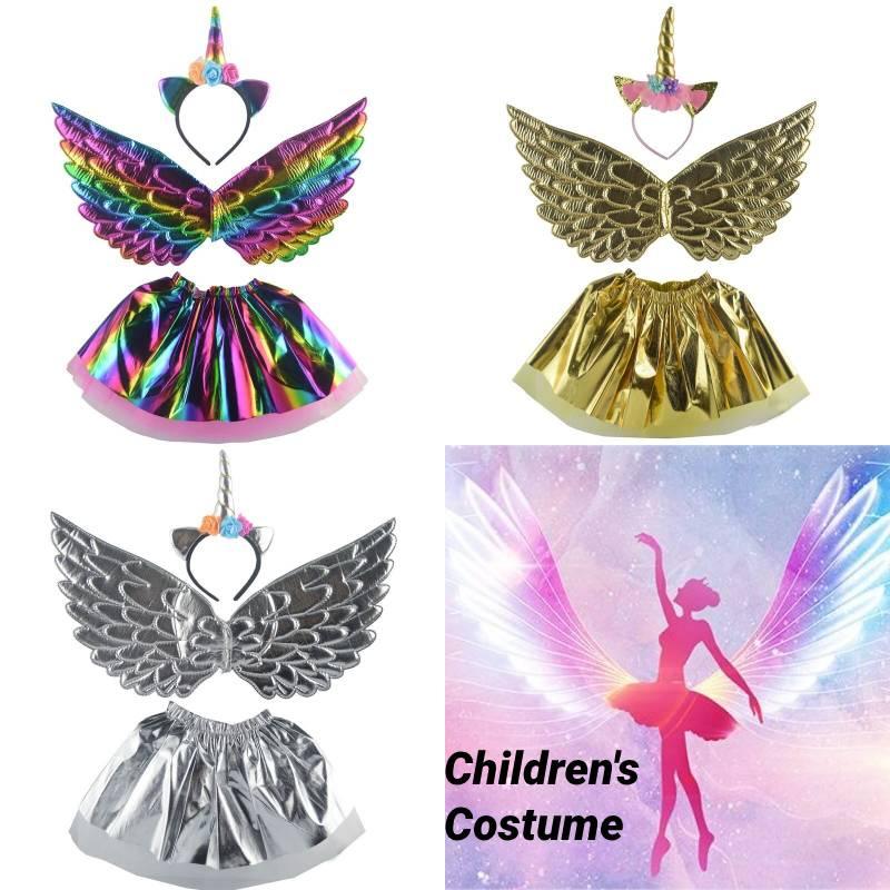 Комплект костюма Малыша Единорога Фортуны Радужный Золотой Серебряный Детская Вечеринка Сценическая Одежда