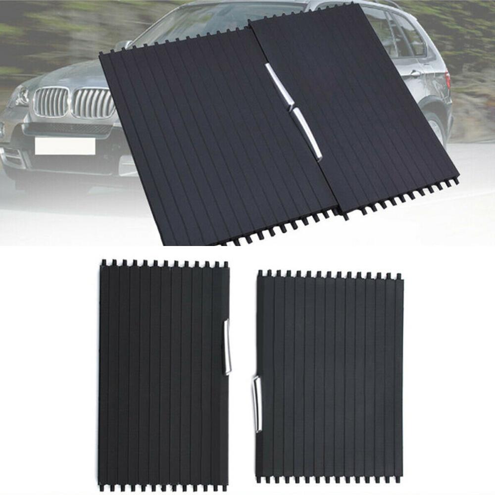 Car Storage Box Center Console Roller Blind Cover 2x For BMW X5 X6 E71 2007-2014