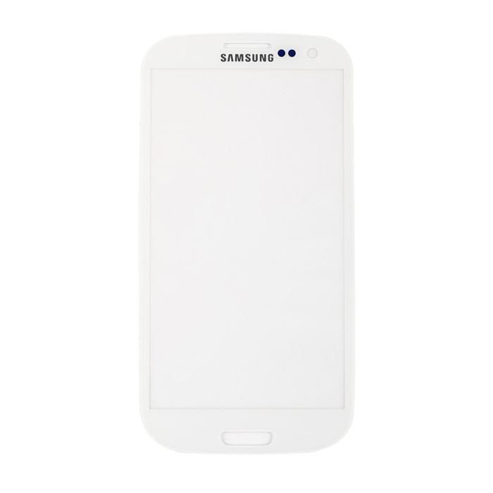 White Front Screen Glass + Adhesive for Samsung Galaxy S3 I9300 I9305