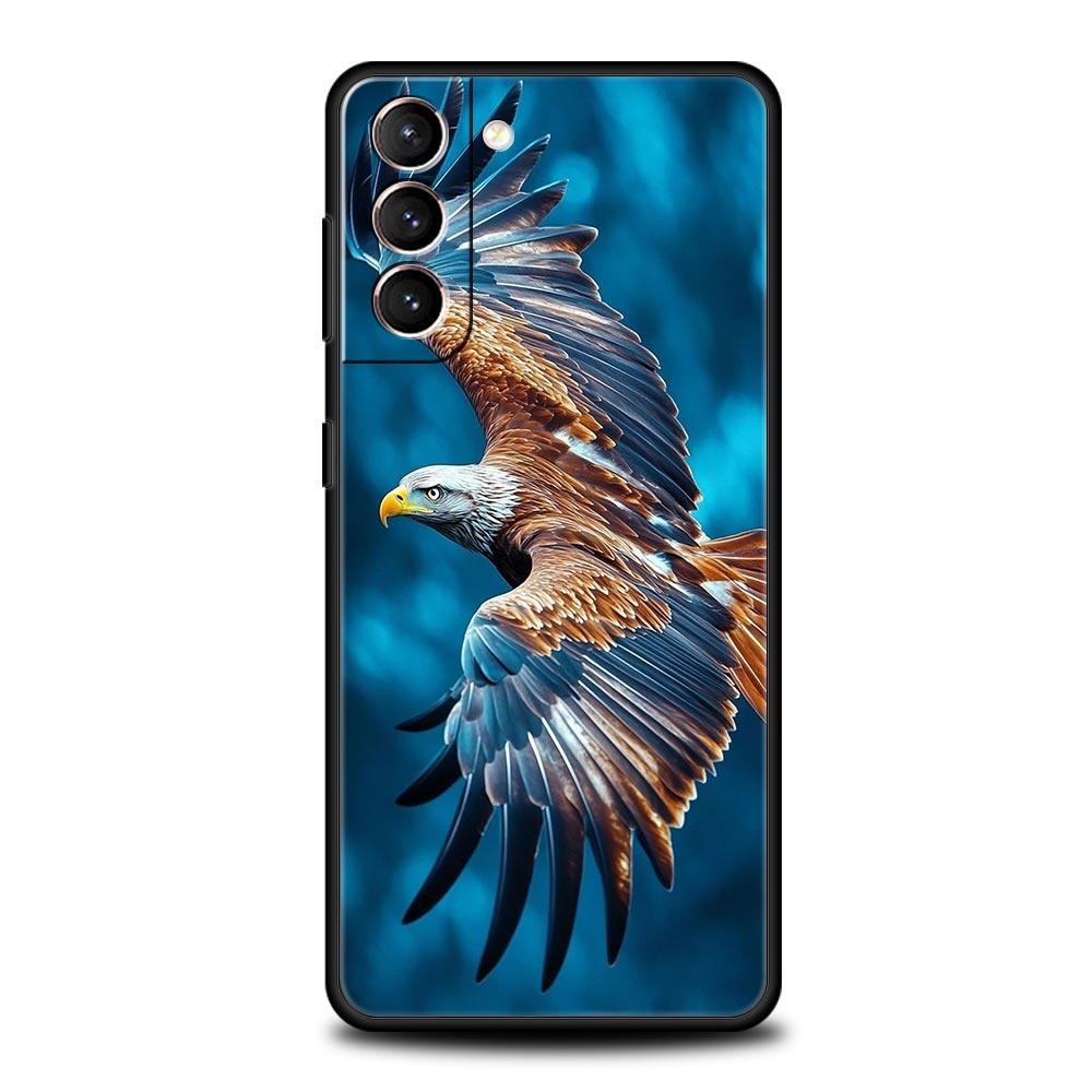 Чехол для телефона Орел Для Samsung Galaxy S26 Ultra S25 Plus S24 FE S23 S22 5G S21 S20 Чехол Черный Мягкий