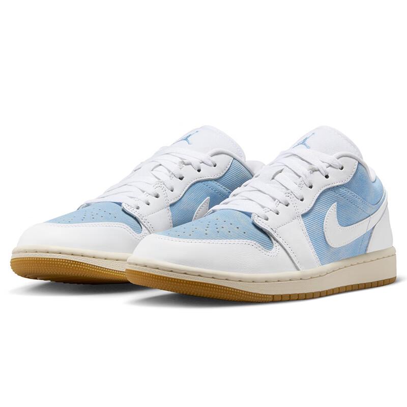Jordan AJ1 Сине-белые повседневные спортивные кроссовки с джинсовой текстурой