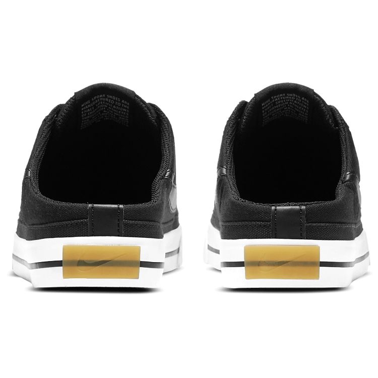 Nike Черные женские кроссовки Court Legacy Mule, белая резинка, светло-коричневые DB3970-001