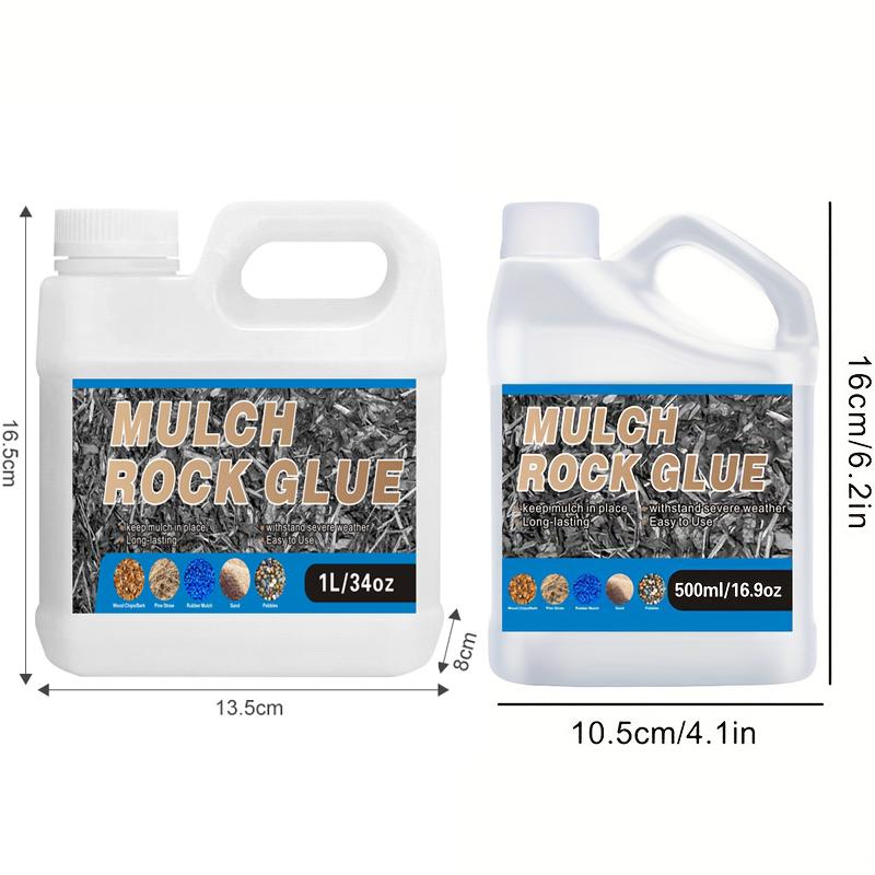 16.9/34 унции Быстросохнущий клей-фиксатор для мульчи Удерживает мульчу на месте Долговечный садовый клей для бетона, гальки, сосновой хвои