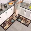Коврик для кухни в стиле фермерского дома, впитывающий и моющийся коврик для кухни, винтажный ковер для кухни в кофейном стиле