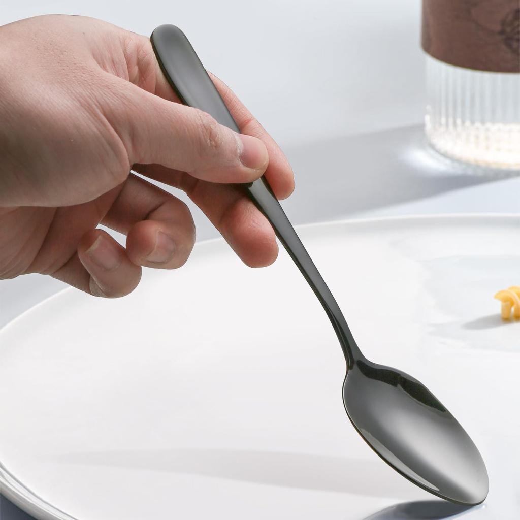 Набор столовых приборов Buyer Star Dinner из нержавеющей стали, 6 ложек, сталь, 18,3 см, стильная, толстая, можно мыть в посудомоечной машине…