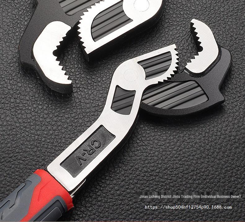 10-дюймовый регулируемый гаечный ключ из хромованадиевой стали с быстрым самозажимным механизмом - Многофункциональный, промышленного класса, высокой твердости.