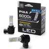 PIAA LEH261 LED Head/Fog Bulbs 6000K 4500 Lm (HB3/HB4/HIR1/HIR2), Controllerless, Wide Beam, Vehicle Inspection Compliant, 2 Pcs