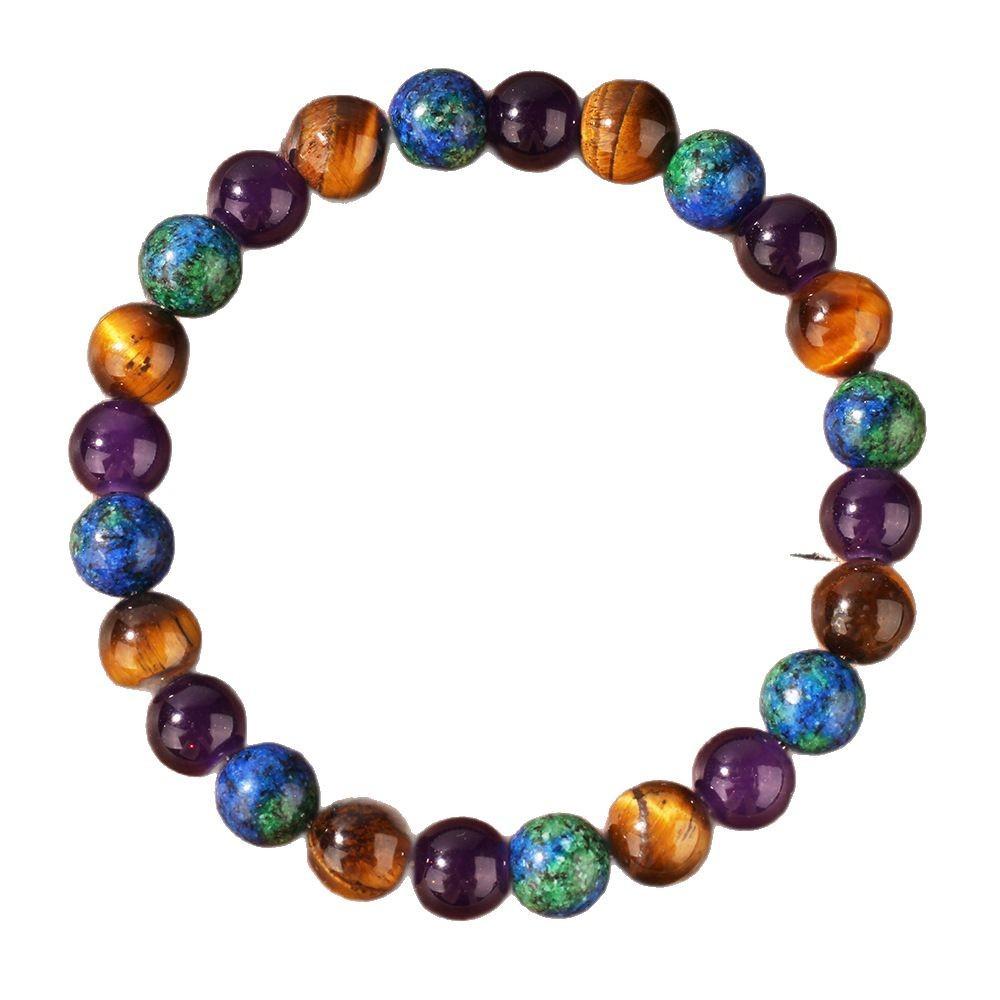 Fashion commuter wealth bracelet, purple dark niche bracelet for women, tiger eye stone lapis lazuli bracelet for women.