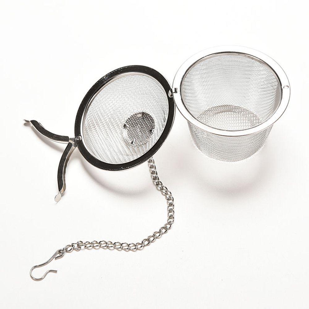 Kitchen Reusable Teakettle Tea Ball Mesh Filter Herbal Infuser Stainless Steel