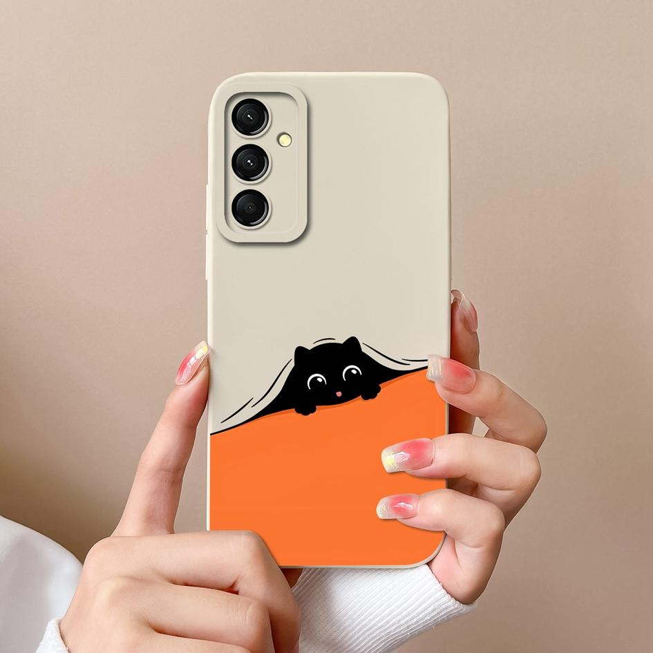 Cover Case For Samsung Galaxy S24 FE A16 A06 M35 S 24fe Shell Luxury Fashion Leopard Print Butterfly Matte Silicone Screen Protector Bumper Phone Bags