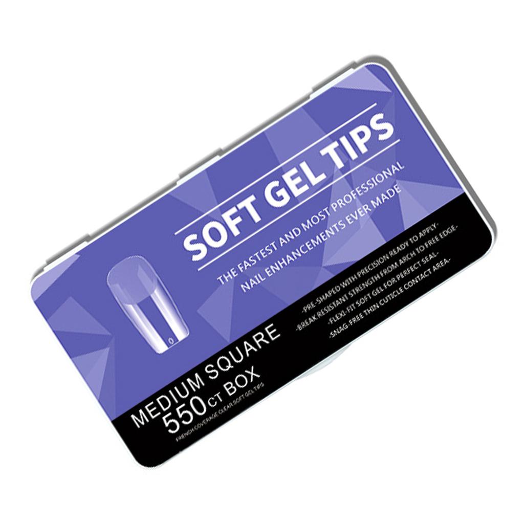 550x мягкие гелевые типсы полуматовые типсы балерины накладные ногти удлиненные типсы с полным покрытием типсы с накладными ногтями