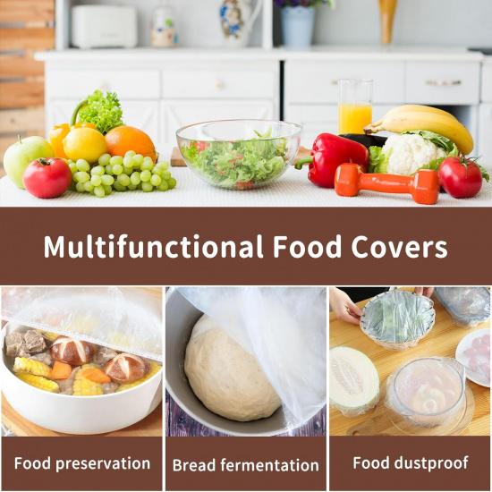 MAQIHAN Reble Bowl Covers for Bread Proofing 2pcs Eva Plastic Bowl Cover Stretch Elastic Food Storage Wrap Shower Caps Sourdough Rising Basket Dough