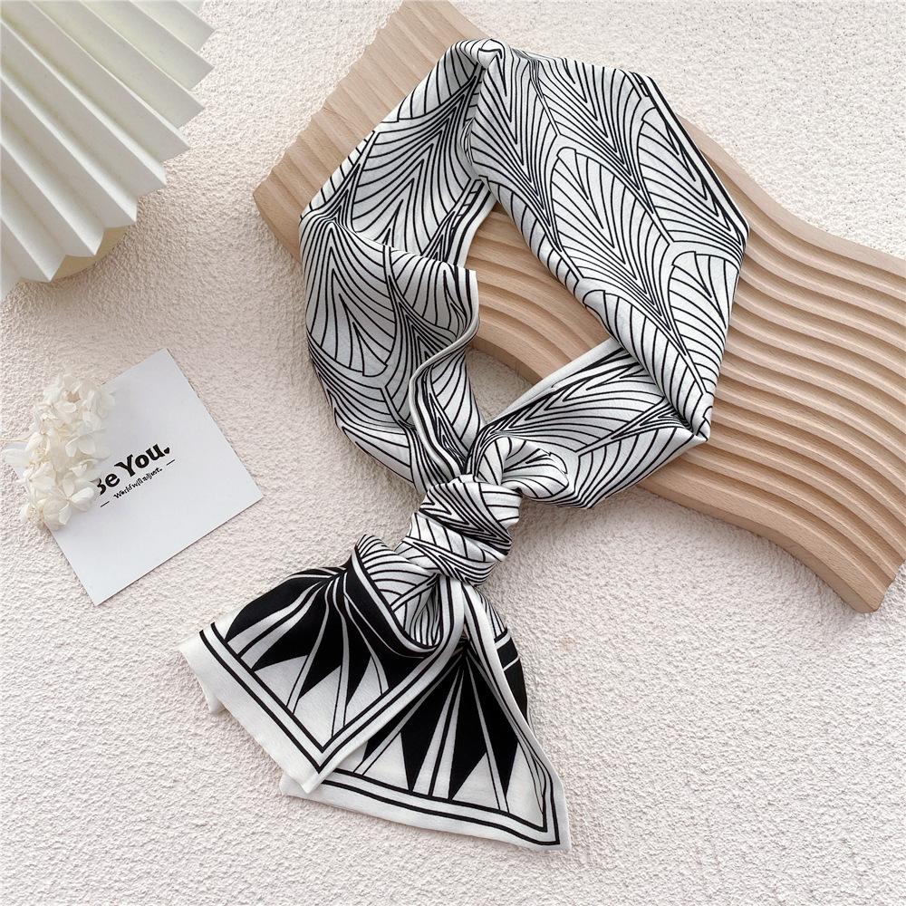 New Scarves Silk Scarves Women'S Spring And Autumn Season Long Decorative Professional Scarves Summer Thin Styles Paired With Shirts Stylish