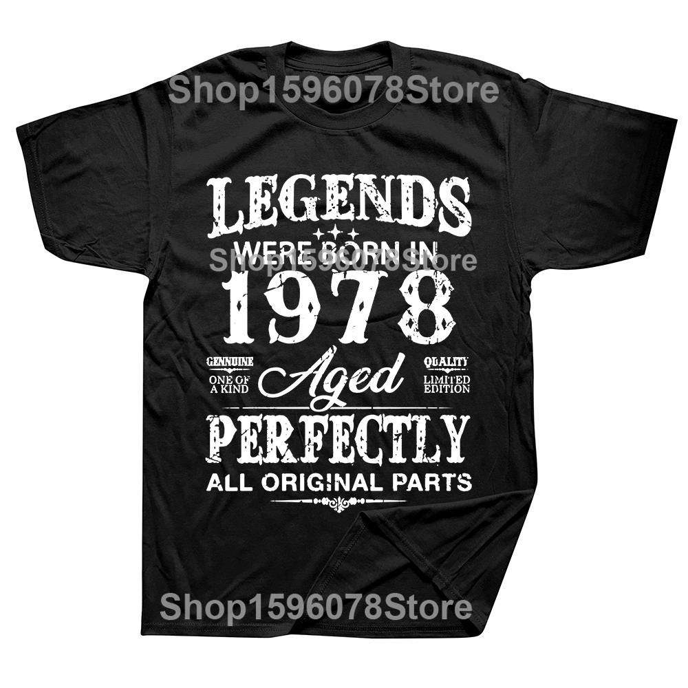 Novelty Vintage 1978 Funny 47 Years Old 47th Tee Tops Round Neck Short-Sleeve Fashion Tshirt Clothing Casual Basic T-shirts
