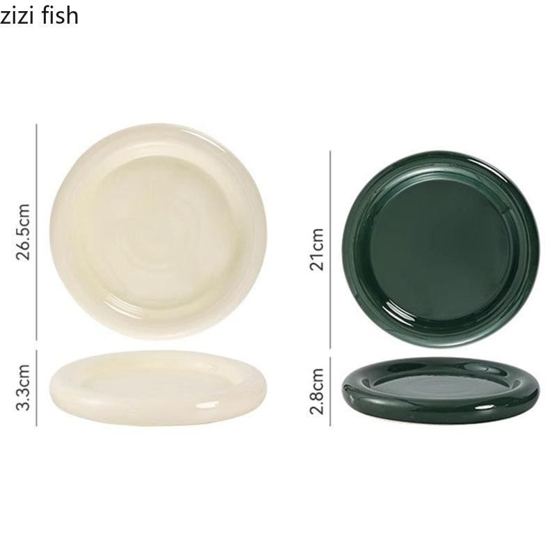 Solid Color Donuts Cake Plate Creative Ceramic Steak Plate Dessert Plate Salad Plates Sushi Plates Restaurant Display Tableware