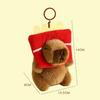 Capybara Capybara Key Ring Snacks French Fries Animal Pendant Cartoon Keychain  School Backpack