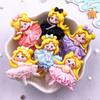 10PCS Resin Colorful 3D Cartoon Kawaii Princess Girl Flat Back Stone Figurine Scrapbook DIY Jewelry Bow Decor Accessories Crafts