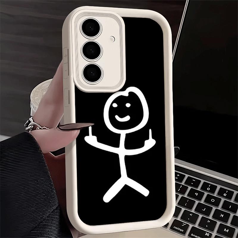Чехол для телефона Samsung Galaxy A17 A16 A15 A14 A13 Funny Stickman Matchman A56 A36 A26 A55 A35 A25 A54 A34 A24 A53 A33 A23 A07 A0