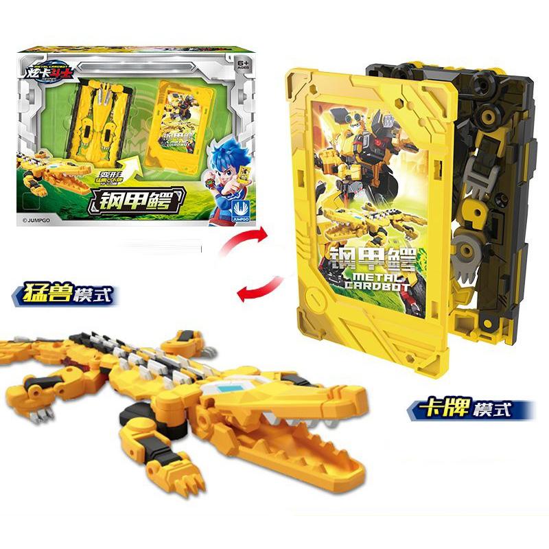 Metal Cardbot Transforming Robot Animal To Model Card Transformation Toys Action Figures ABS Children For Gifthildren For Gift