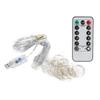 3x1m 100LED USB Remote Control Copper Wire String Light 8 Modes for Party Wedding Curtain Lamp