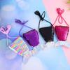1Pc Beautiful Shiny Color Sequin Mermaid Tail Shape Kid Coin Purse Creative Travel Portable Crossbody Girls Key Card Storage Bag