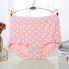 Modal Large Size Panties for Fat Lady Fashion Polka Dot Briefs High Waist Wide Leg Boyshorts Cotton Crotch Underpants