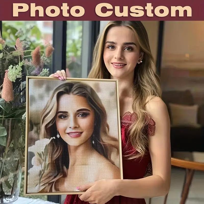 Фото на заказ алмазная картина вышивка крестом полная круглая картина стразами сделай сам алмазная мозаика алмазная вышивка