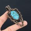 Copper Turquoise Gemstone Handmade Copper Wire Wrap Jewelry Pendant For Women