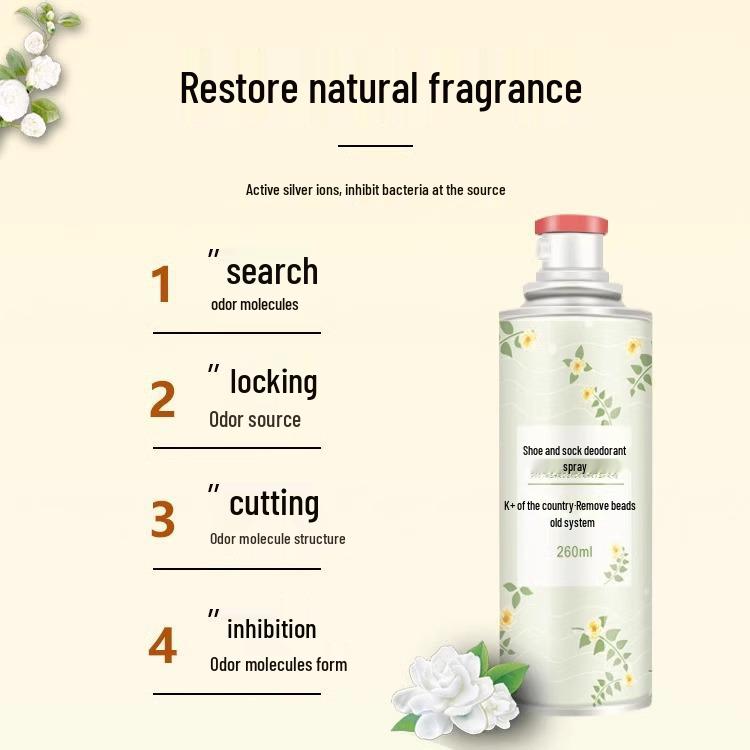 Спрей-дезодорант для обуви: Устранитель запаха для кроссовок, носков, спортивной обуви и обувных шкафов с антибактериальной дезинфекцией