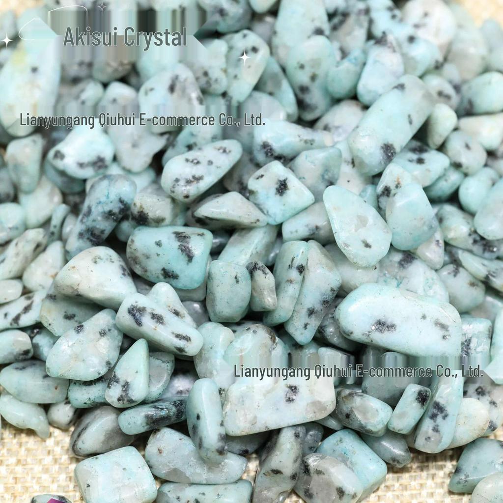Тяньшаньский голубой киви зеленый точечный щебень для украшения аквариума и цветочного горшка