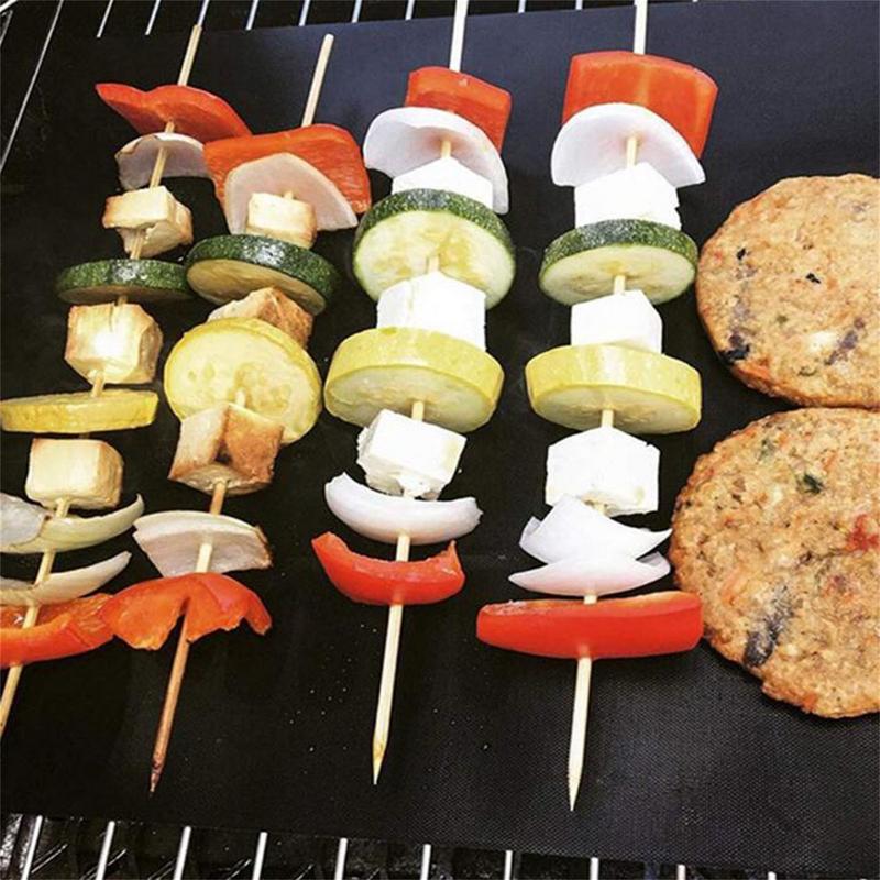 Коврики для барбекю 3 шт. Коврики для гриля Коврик для гриля на открытом воздухе Коврик для выпечки Инструмент для барбекю Антипригарные вкладыши для духовки Инструмент для коврика для гриля для пикника на открытом воздухе