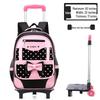 Корейский рюкзак на колесиках для девочек начальной школы, 1-3 и 5-6 классы, возраст 6-12 лет