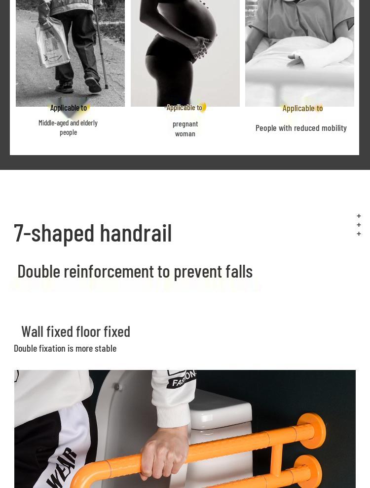 Ванная комната Поручень U-образной формы для пожилых - Безбарьерная нейлоновая ручка для душа/туалета