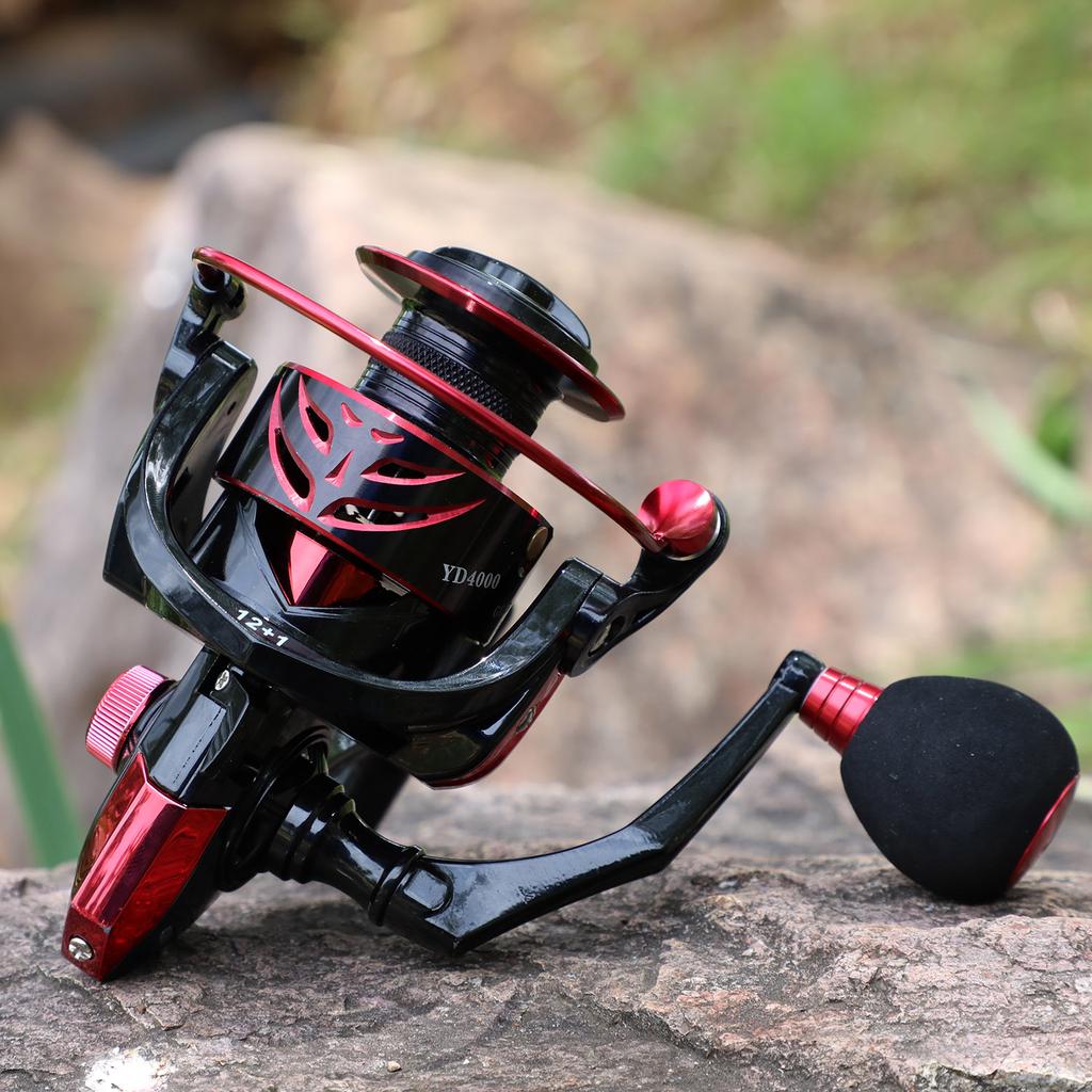 SOUGAYILANG 12 + 1BB Rotating Fishing Reel 5.2:1 High Speed Gear Ratio Smooth Fresh Water Brine Rotating Fishing Reel 1000-4000