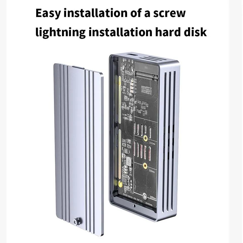 Корпус для твердотельного накопителя USB 4.0 40 Гбит/с USB-C M.2 NVMe SSD, внешний жесткий диск USB 4.0, коробка для Macbook, iPad, телефона, ноутбука