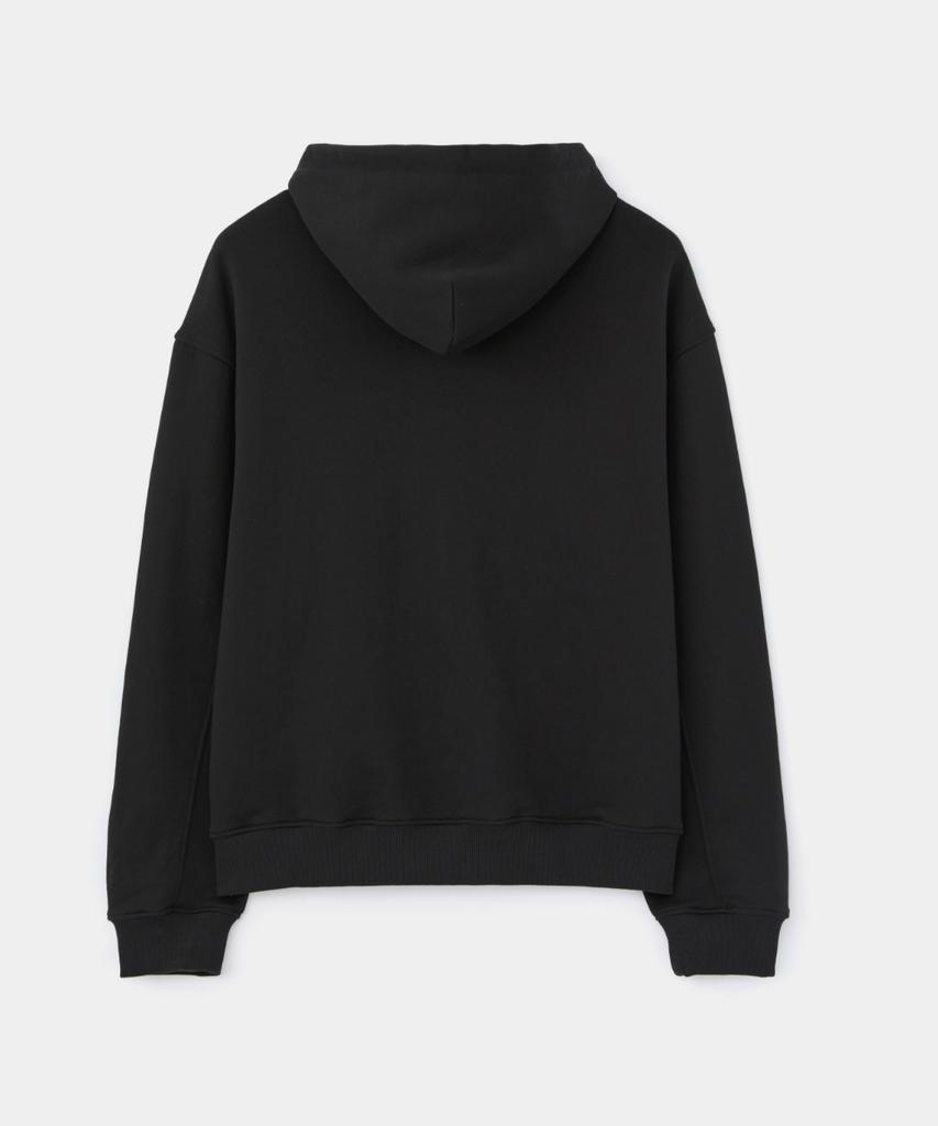 Maison Mined Толстовка с капюшоном на молнии с рисунком-зарисовкой сердца Черная