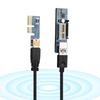 Удлинительный кабель PCI-E 1X, удлинитель для USB-кабеля, 30 см, черный
