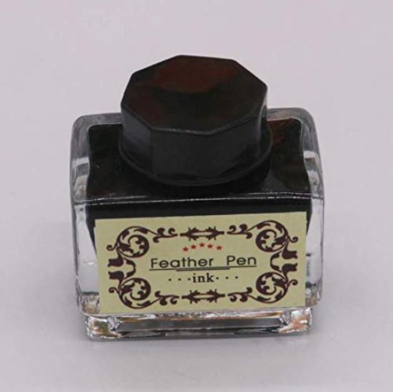 Quill Pen Retro and Stylish Dip Pen Feather Pen Fountain Pen Signature Pen with 5 Refills (Orange)