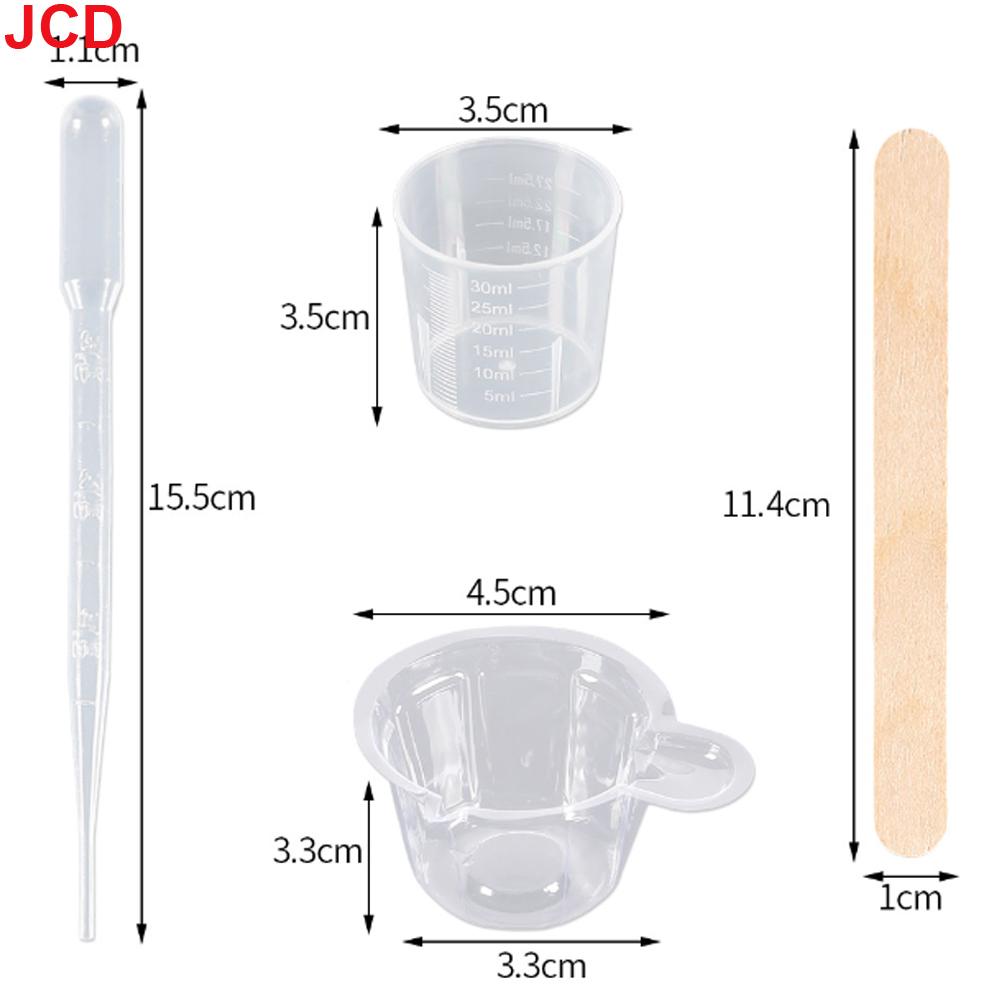 JCD DIY Кристально чистые эпоксидные инструменты Дозатор Смешиватель Палочка-мешалка Пипетка Мерный стакан Полезный набор материалов для изготовления поделок из смолы